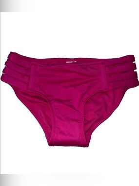 New Seafolly Womens Goddess Pleated Hipster Bikini Bottom Hot Pink Size 10